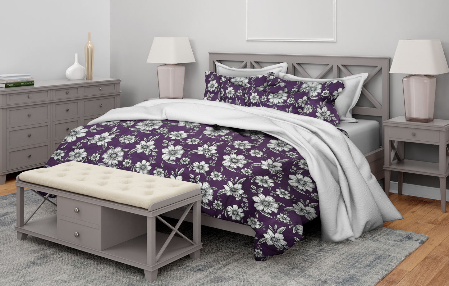 Plum - Purple duvet cover set