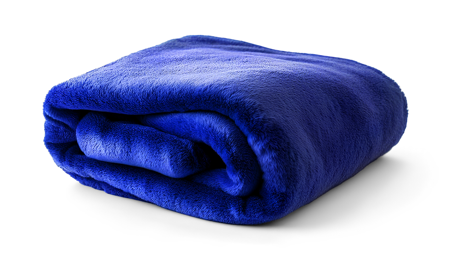 Royal Blue Microfiber Plush Blanket