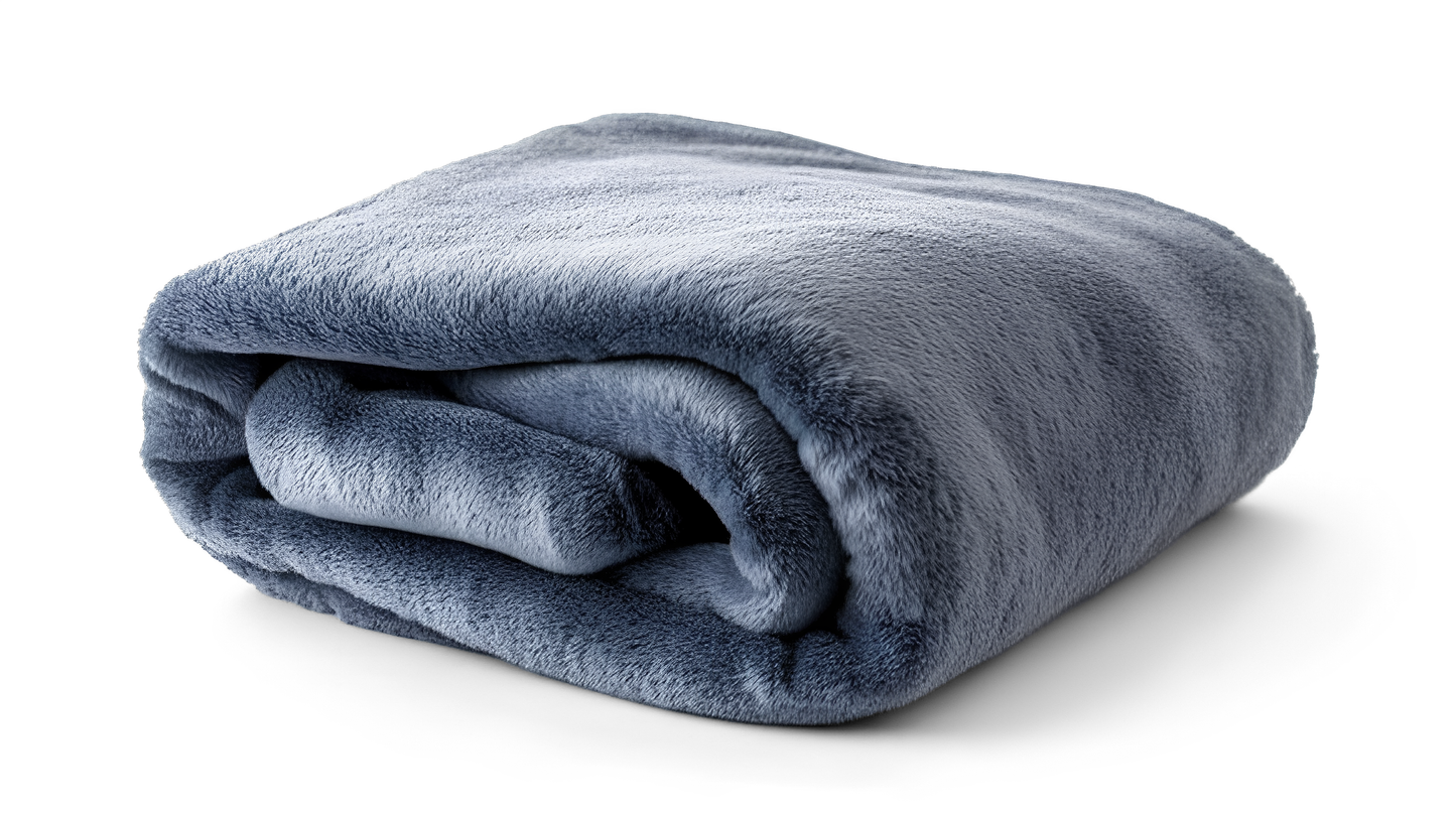 Ice Blue Microfiber Plush Blanket